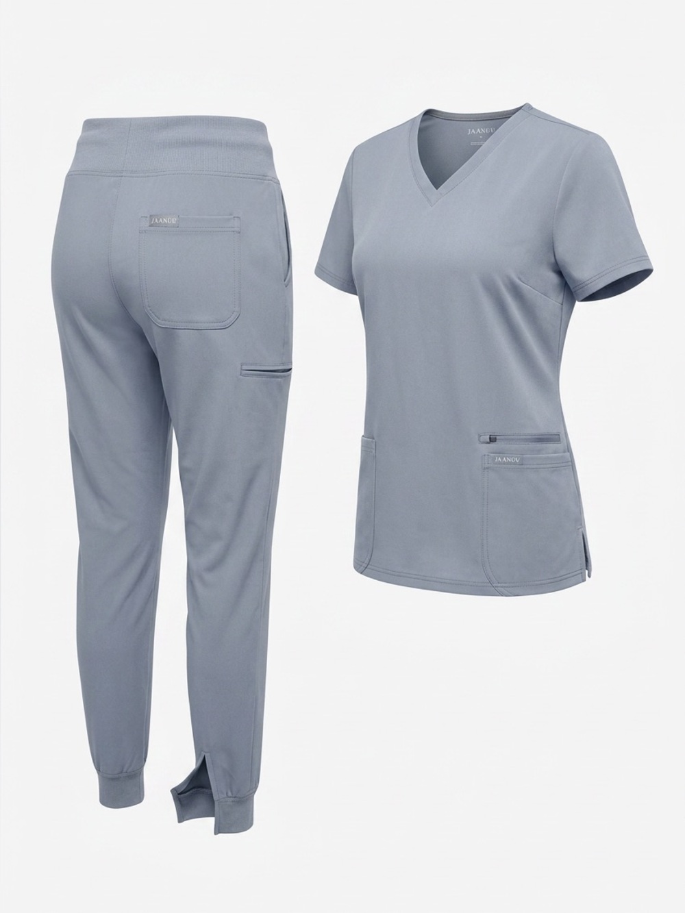 Jaanuu Women's Scrub Set grey mixed sizes.
